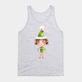 Happy Christmas Elf Tank Top